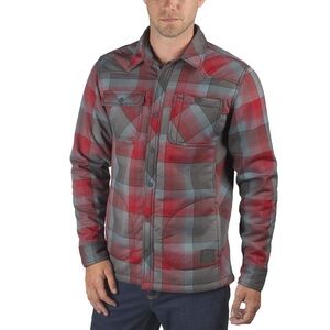 Outdoor Research Men’s Sherman Jacket Red Grey Plaid Lined Insulated SZ XL